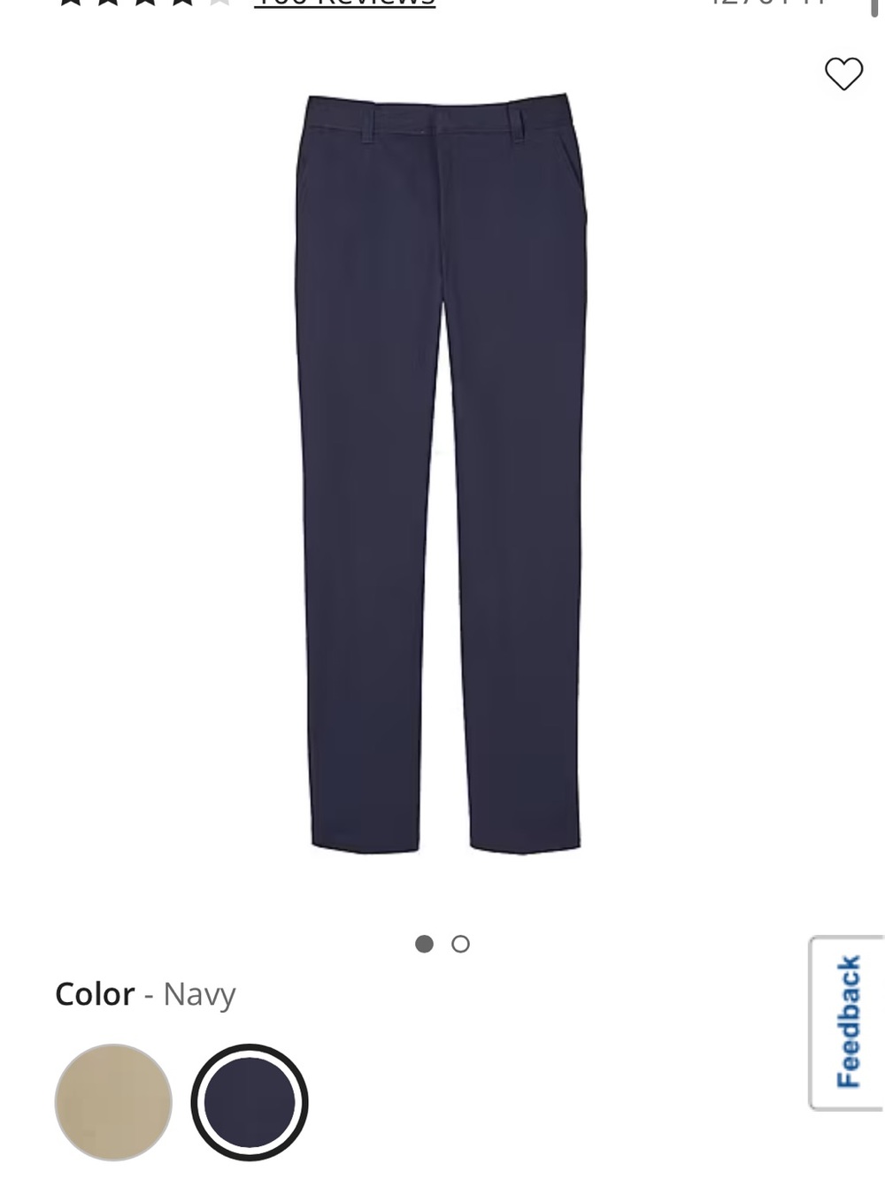 French Toast Relaxed Fit Twill Pant - 3 pack